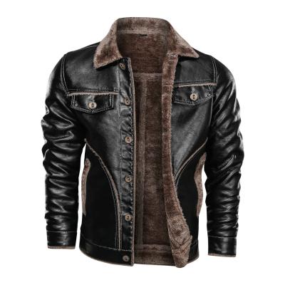 China Viable casual jackets for men 2021 fashion coat pilot jacket clothing turn down collar coat motorcycle clothing outdoor leather jackets for sale