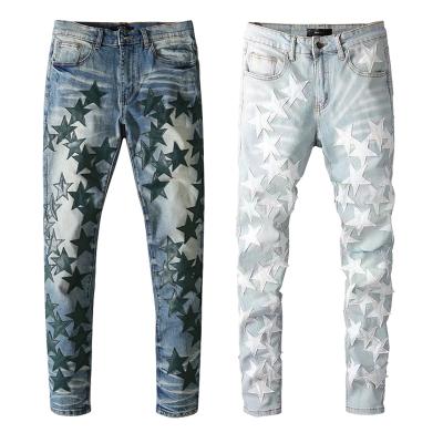 China Fashion Breathable Street Custom Men's Low Price Casual Jeans Star Skinny Jeans Jeans Men for sale