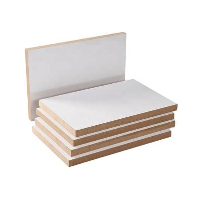 China Contemporary 18mm Melamine faced MDF White MDF Board For Furniture ,White Sheet Glossy White Melamine MDF For Cabinet for sale