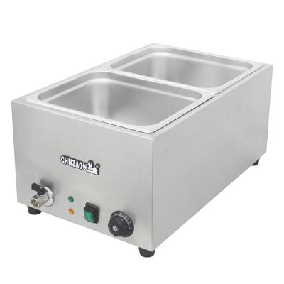 China 201 Stainless Steel Hot Sales 2 Pots Bain Marie Commercial Electric Food Warmer for sale