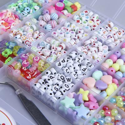 China diy acrylic beaded bead correction amblyopia toy girl hand wear educational bead costume for sale