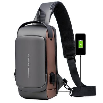 China Fashionable Leisure Waterproof Durable USB Travel Outdoor Sports Bag Shoulder Chest Filler Cross - Waterproof Body Sling Bag for Men for sale