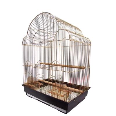 China Hot Selling Big Bird Breathable Cage Golden Wire Bird Breeding Cage Manufacturer High Quality for sale