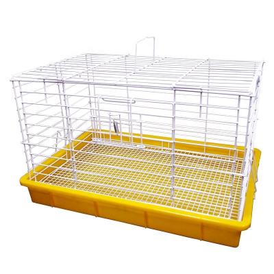 China Small Rabbit Hutch Animal House Poultry Breathable Metal Rabbit Cage Pet Carriers for sale