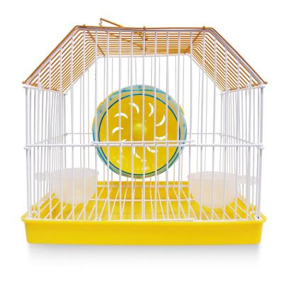 China New Breathable Metal Hamster Cage With Working Wheels Pet Cage For Small Animal for sale