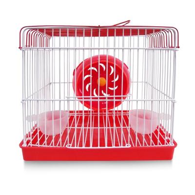 China Breathable Hamster Houses Small Pet Cages Carriers For Sale With Hamster Exercise Wheels And Super-quiet Food Bowl for sale