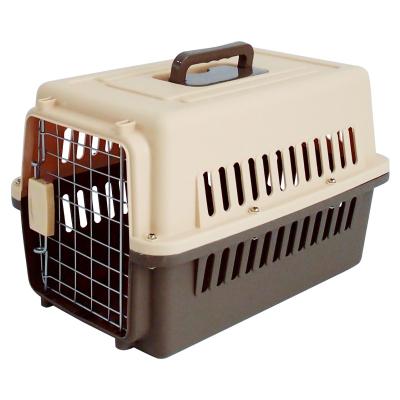 China Plastic Cat Air Crate Low MOQ Breathable Plastic Carrier Dog Crate Cat And Dog Pet Travel for sale