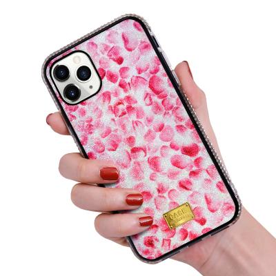 China Dirt-resistant For iPhone 11 Pro XR XS 8 7 Samsung Note Max 11 20 Ultra S20 Diamond Design Phone Case Luxury Petal Pattern Cell Phone Cases for sale