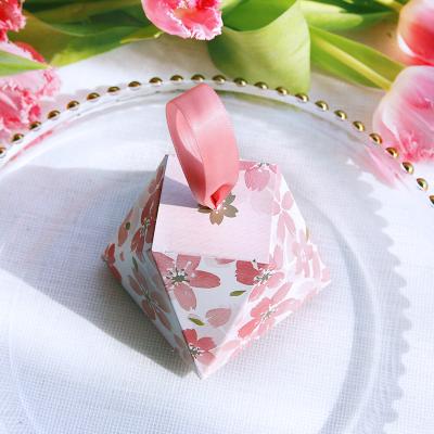 China Recyclable Custom Polygon Candy Box Wedding And Joyful Packaging Box With Ribbon for sale