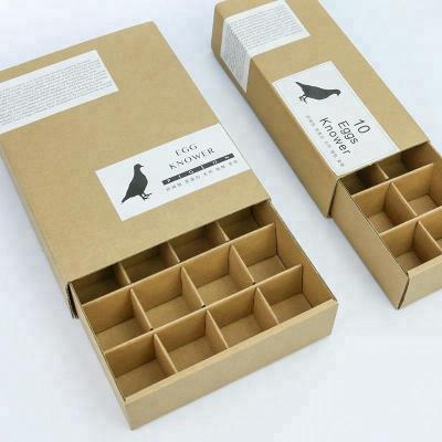 China Recyclable Custom Rectangular Brown Paper Bird Egg Box for sale