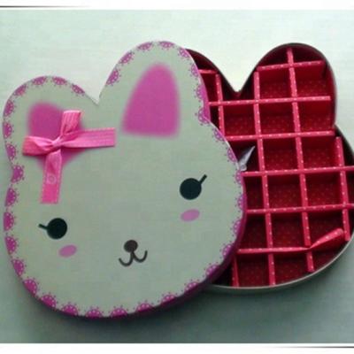 China Beautiful Handmade Chocolate Cat Shape Packaging Custom Printing Paper Box for sale