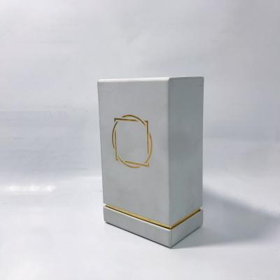 China Handmade Custom Logo White Clamshell Paper Box Luxury Razor Packaging Gift Box With Foam for sale