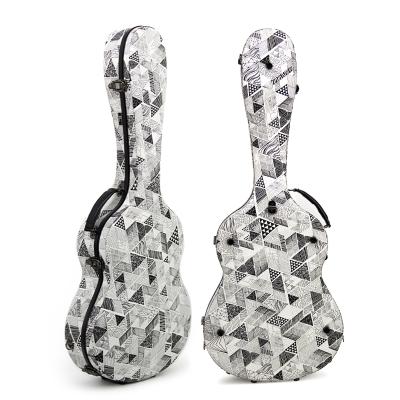 China Gitar/Bass Fiber Hardshell Guitar Case Instrument Bag Fiberglass Guitar Case PU Leather Hand Made Handle Accept Customized Classical Glass for sale