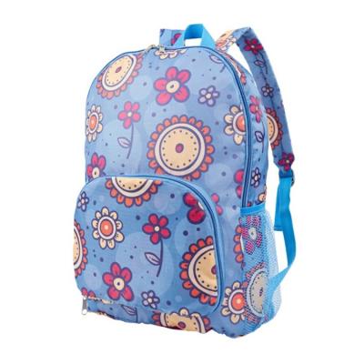 China Custom Printed Hg 210d Ripstop Polyester Waterproof Student Backpack School Bags Backpack For Girls Kids for sale