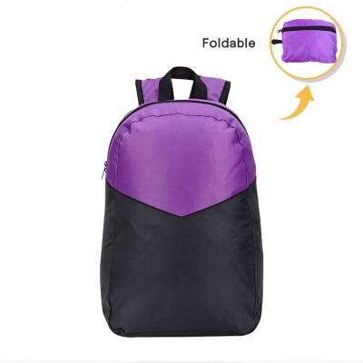 China Waterproof Hg Customized Backpack OEM Fashion Lightweight 100% Oxford Polyester Casual Folding Backpack For Women for sale