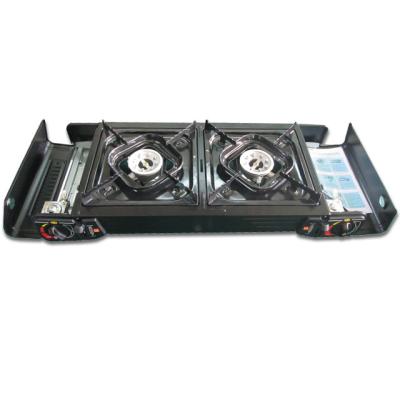 China Fireplace Double Burner Outdoor Camping Cooking Portable Gas Stove for sale