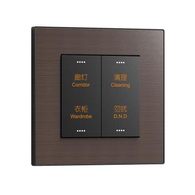 China 2021 Smart Connecting Room Control Box Home Automation Push Button Stainless Steel Wall Light Switch for sale