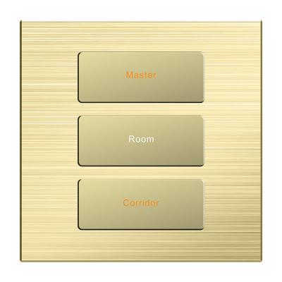 China Connecting smart home light room control box modbus wall switch with customize aluminum intergrted wording panels for sale