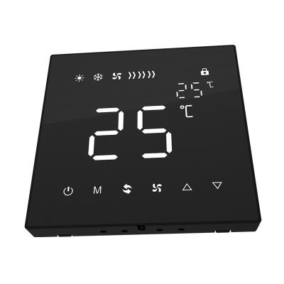 China 2021 Latest Contemporary KNX Temperature Panel Room Temperature Controller Multifunction Smart Home Automation System KNX Thermostat for sale