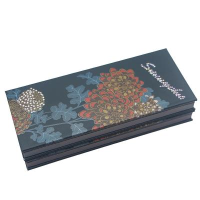 China Newest Handmade Hot Sale Custom Design CMYK Rectangle Eyeshadow Palette for sale