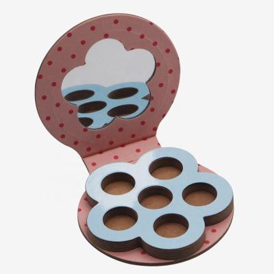 China Magnetic Flower Shape Biodegradable Empty Makeup Palette For Lipstick Palette for sale