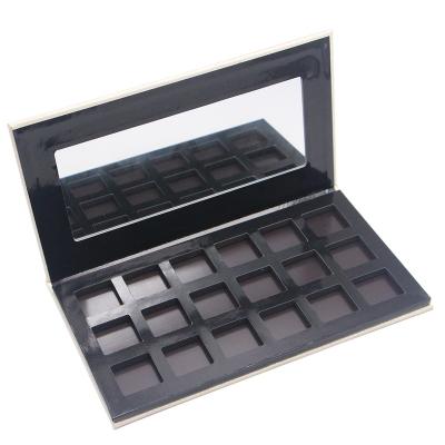 China Rectangle 18 Colors Empty Glitter Eyeshadow Magnetic Makeup Palette for sale