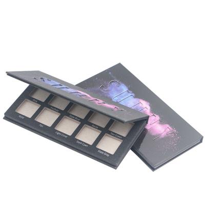 China Handmade cordboard makeup eco eyeshadow palette professional paper cosmetic packaging palette for sale