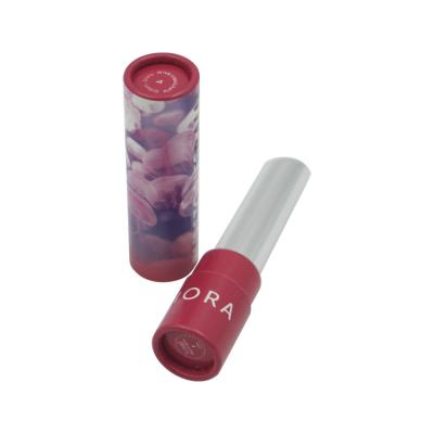 China Wholesale Mini Empty Cardboard Luxury Custom OEM Lipstick Pink Paper Tube With Foil for sale