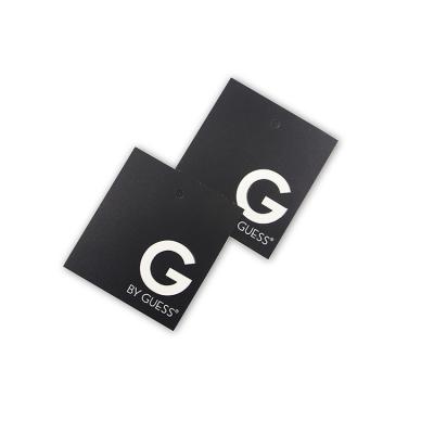 China Private Logo Color Card Retail Tags Black Embossing Bag Toppers With Bag Toppers for sale