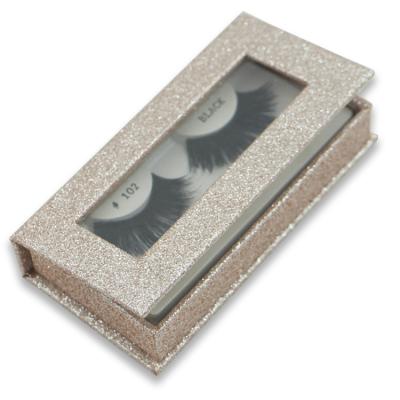 China Handmade Attractive Makeup CMYK Custom Rectangle Beauty Magnetic Eyelash Paper Box for sale