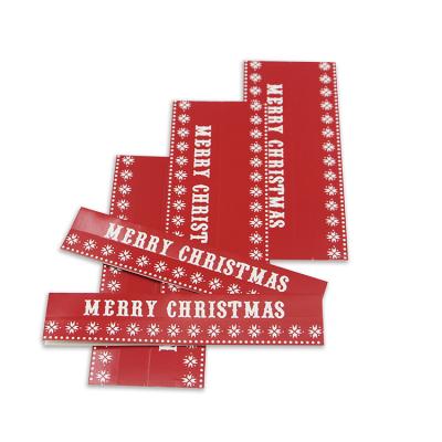 China Christmas Xmas Retail Tags Packaging Design Paper Custom Colorful Color Card For Bag Toppers for sale