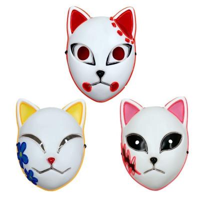 China PVC Spot Wholesale Anime LED Masks Cat Goggles Luminous Props Halloween Masks Gift for sale