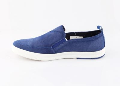 China Resbalón azul de encargo cómodo en los zapatos de la cubierta de la lona, resbalón de la lona de los muchachos en los zapatos en venta