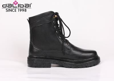 Chine Bottes en acier en cuir de travail d'orteil de vache, bottes tactiques d'orteil en acier pour des militaires à vendre