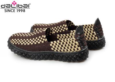 China Anti-Slip Rubber Sole Elastic Weave Shoes Summer Footwear With Close Toe for sale