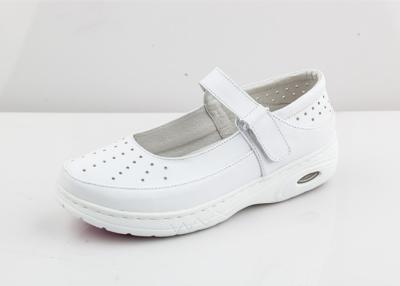 China Women Leather Nurse Work Shoes Air Cushion Buckle Strap white nursing shoes for sale