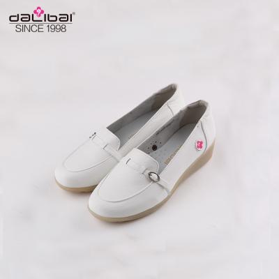 China White Genuine Leather Nurse Work Shoes Comfortable Nursing Shoes for sale