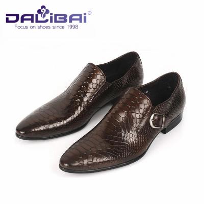 China Zapatos de vestir que caminan de los zapatos de vestir de los zapatos de vestir del cuero auténtico de la correa para hombre de la hebilla en venta