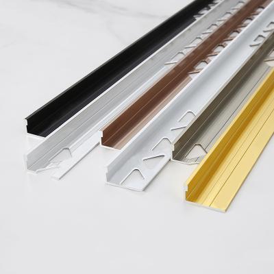 China 2022 Newest Environmental Friendly Floor Decorating Aluminum Trim Skirting Board Aluminum Extrusion Tile Trim for sale