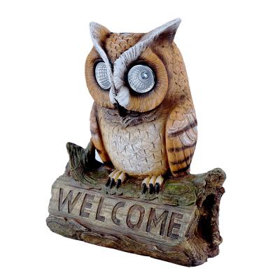 China CLASSIC home decor and garden shop retro solar lighting decorations welcome to outdoor owl decor garden lights for sale