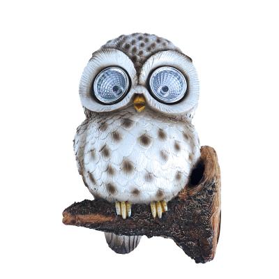 China Simulation Owl Ornaments Resin Shabby Chic European Style Animal Ornaments Outdoor Yard Solar Lights Animals for sale