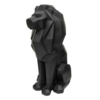 China Global personality creative geometric home decorative resin bedroom living room crafts resin lion animal sculpture for sale