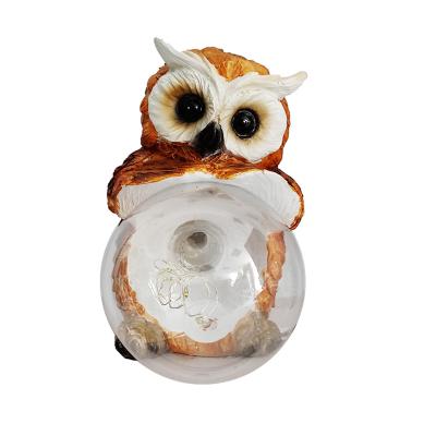 China CLASSIC Solar Owl Lamp Garden Decoration Ornaments Outdoor Balcony Garden Landscape Landscaping Decorations for sale