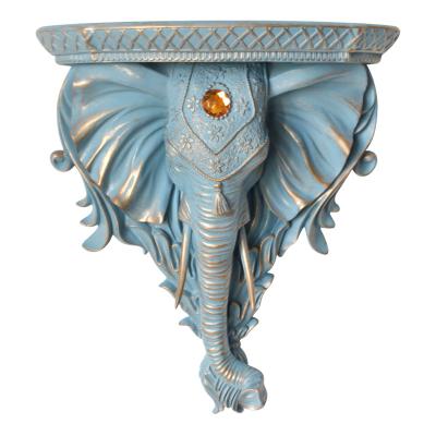 China Three-dimensional wall hanging minimalist European style creative decoration elephant shelf partition wall decoration for sale