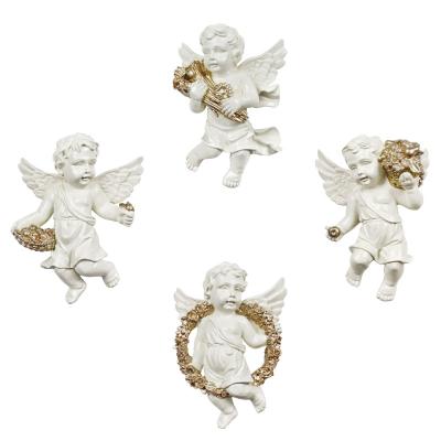 China Art Decor European-style angel wings three-dimensional wall decor wall hanging background wall living room hotel decoration crafts for sale