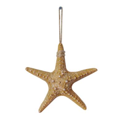 China Artificial Starfish Wall Hanging Natural Resin Starfish Home Ornament Europe Decorative for sale