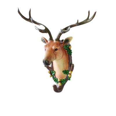 China Art Decor Factory wholesale European creative deer head hangs three-dimensional wall decor porch bar background wall hang decoration for sale