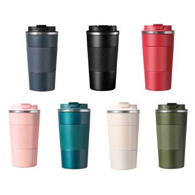 China Sustainable 380/500ml  Vacuum Cup Thermal Mug Tumbler Double Wall Stainless Steel Travel Coffee Mug Insulated Coffee Tumbler With Lid Sleeve for sale