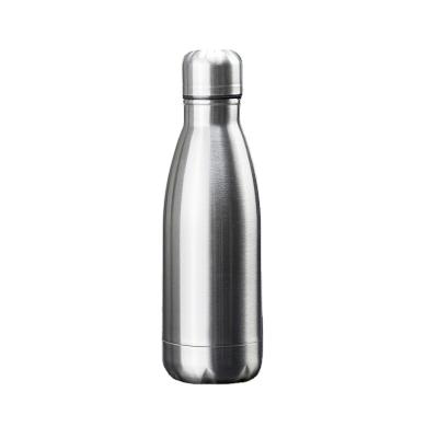 China Sustainable 350/500/750/1000ml Cola Shape Single Wall Stainless Steel Gym Drink Bottle Outdoor Sport Water Bottle With Lid for sale