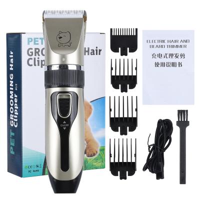 China Amazon's Popular Pet Hair Trimmer Noise Bottom Noise Clipper USB Powerful Animal Electric Scissors for sale